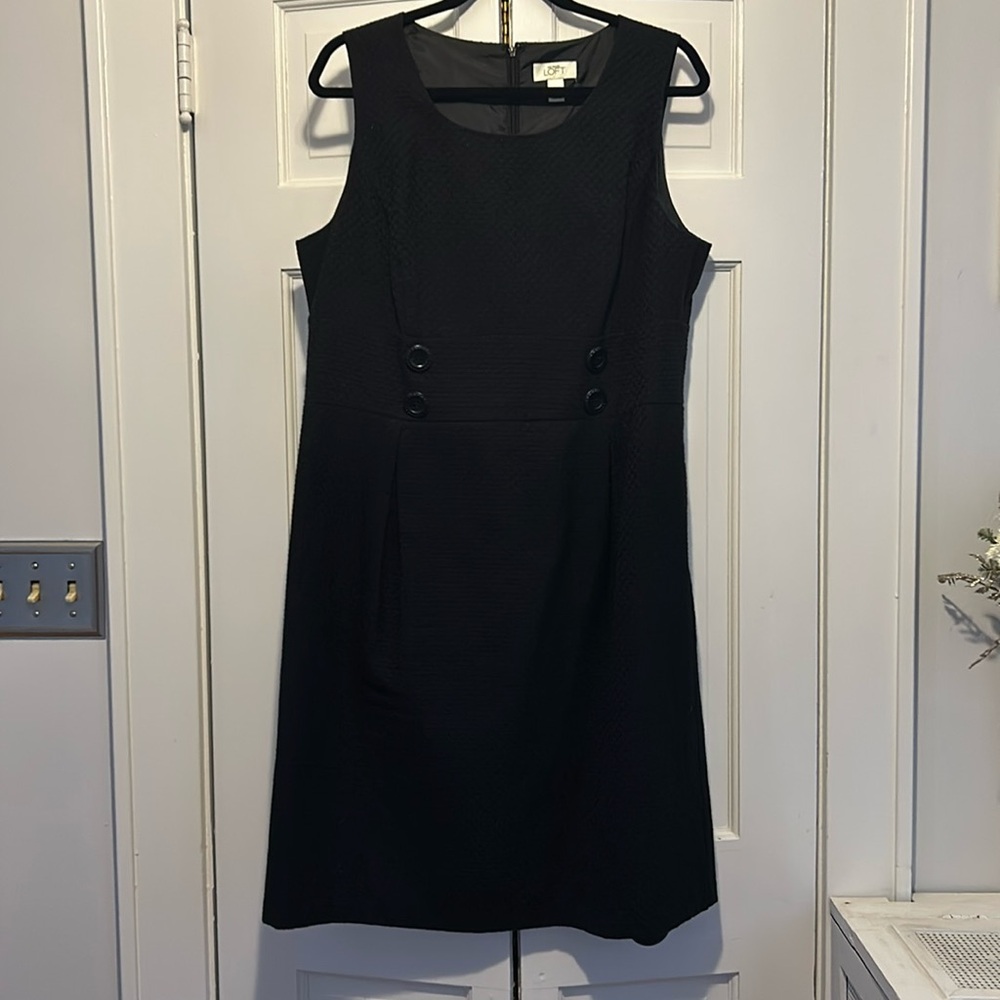 Loft black sleeveless dress